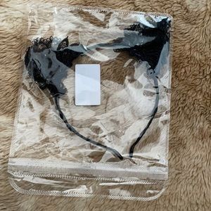 NWT black cat ears